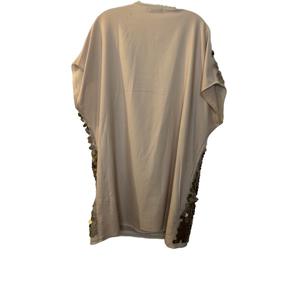 Womens Boohoo Dress Size 16 pullover embellished light brown FLAWS stained - Picture 7 of 16